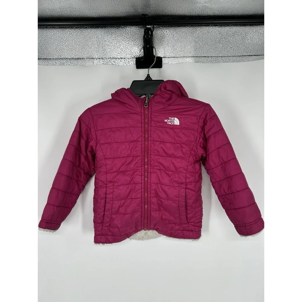 The North Face Reversible Puffer Jacket Sherpa Kids Toddler Toddlers Size 4 4T‎